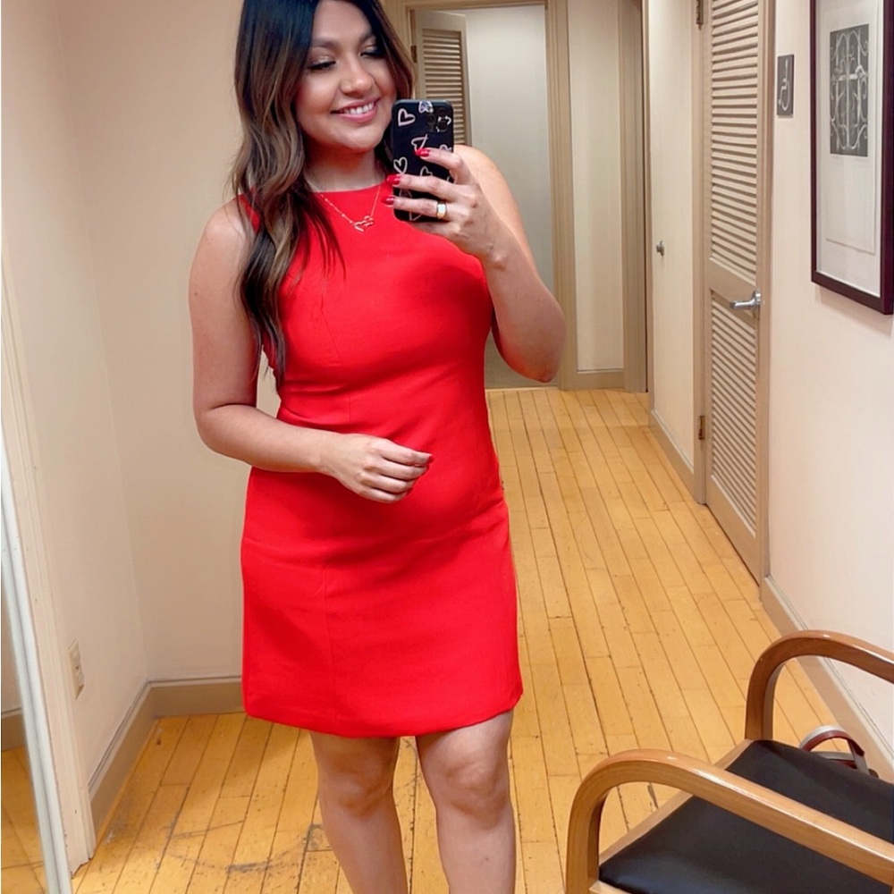 Elegant Red Sleeveless Dress
